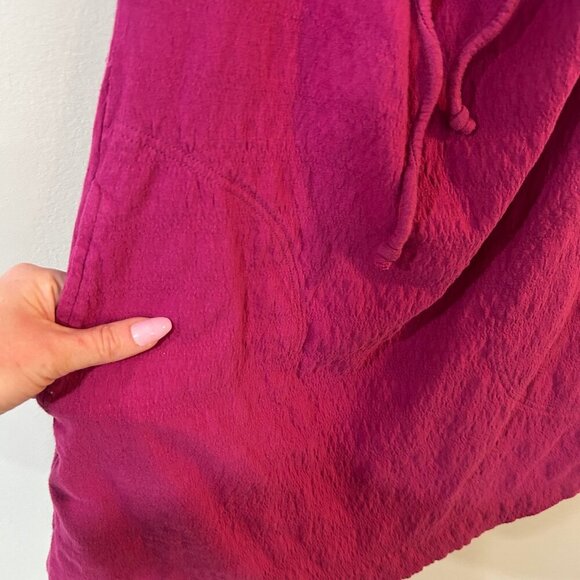 Free People Beach Vivi Fuchsia Short Sleeve Mini Dress Cover Up Size Medium - Picture 4 of 7